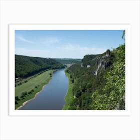 The green Elbe Valley in Saxon Switzerland Art Print