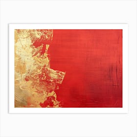 Gold And Red 7 Art Print