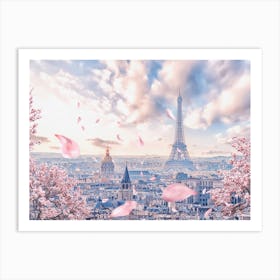 French Sakura Art Print