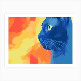 Blue Cat 1 Art Print