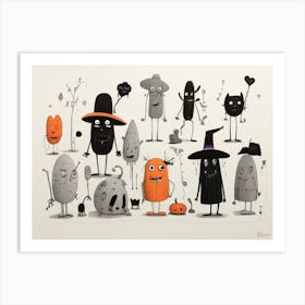 Halloween Monsters Art Print