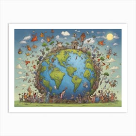 World Is Round Art Print