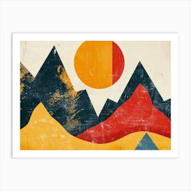 Mountains And Sun 1 Art Print