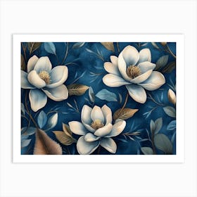 Pattern Blue Art Print