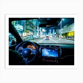 Vehicle View Transportation Drive Car Auto Mirror Vision Driver Street Landscape Traffic (7) 1 Art Print