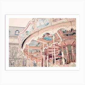 Pink Paris Carousel Art Print