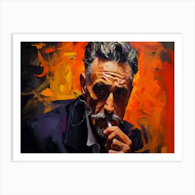 Man Smoking A Cigarette 2 Art Print