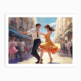 Dance In Paris 2 Art Print