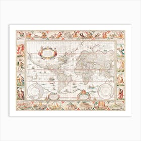 Nova Totius Terrarum Orbis Geographica Ac Hydrographica Art Print