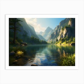 Lake In The Mountains Art Print