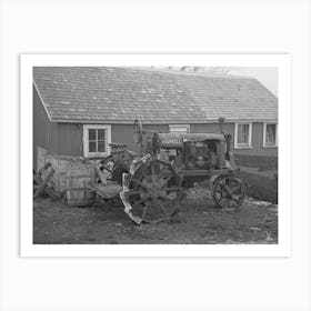 Tractor On Roy Merriott Farm Near Estherville, Iowa By Russell Lee Art Print