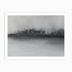 Ships In The Harbor Art Print