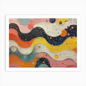 RetroRiso Revival: Embracing Analog Charm in Modern Design:Waves' Art Print