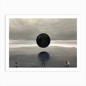 The Orb Floating Object On A Beach Art Print