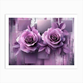 Purple Roses 1 Art Print