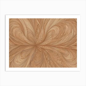 Abstract Background With Swirling, Organic Shapes In Brown Tones Art Print