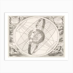 Hemelkaart Van De Baan Van De Zon Rond De Aarde, Volgens Ptolemaeus Art Print