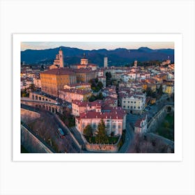 Bergamo Alta Posters Aerial Photography Art Print