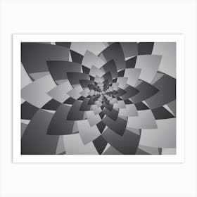 Fractal Black Background 01 Art Print