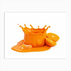 Orange Juice Splash 1 Art Print