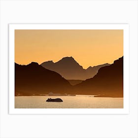 Sunset In The Arctic (Greenland Series) Art Print