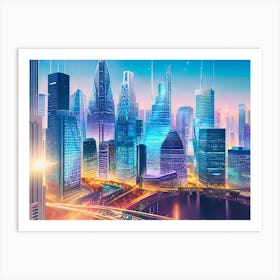 Futuristic Cityscape 29 Art Print