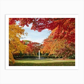 Autumn Foliage Comes Alive In This Design Leaves Flaunting A Riot Of Colors Including Crimson Verm (1) 2 Art Print