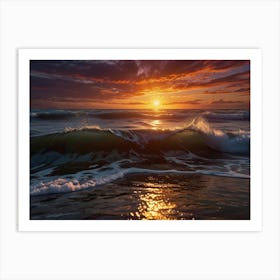 Sunset At The Beach 63 Art Print