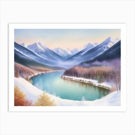 Winter's Whisper: A Mountain Creek Art Print