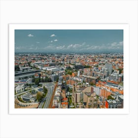 Beautiful view of Milan in summer. Aerial view Art Print