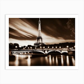 Eiffel Tower At Night 1 Art Print