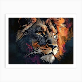 Abstract Lion 1 Art Print