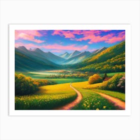 Landscape Painting 8 Art Print