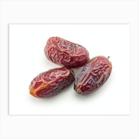 Three Dates On A White Background 2 Art Print