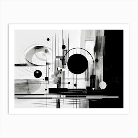 Perception Abstract Black And White 8 Art Print