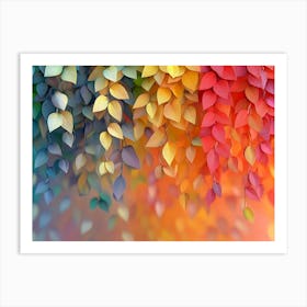 Elegant Colorful With Vibrant Flower Hanging Branches 8 Art Print