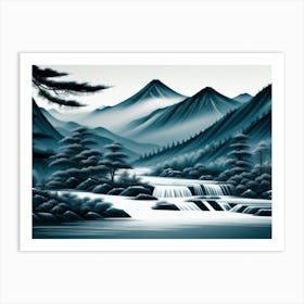 Asian Landscape Painting 1 Art Print