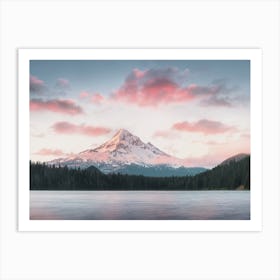 Pastel Mountain Sunset Art Print