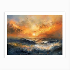 Sunset At Sea Art Print