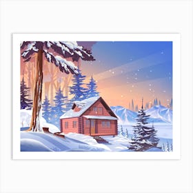 Snow Landscape Art Print