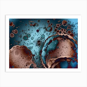 Blue Abstract Space Art Print