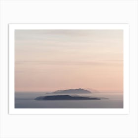 Pastel Color Sunset In The Summer In Sicily Art Print