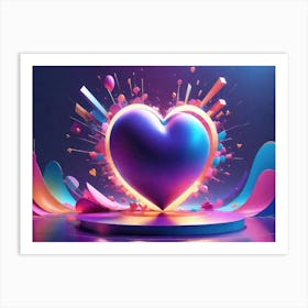 Colorful Heart Creative Art Print 7 Art Print