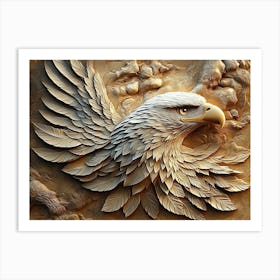 Eagle Carving 1 Art Print