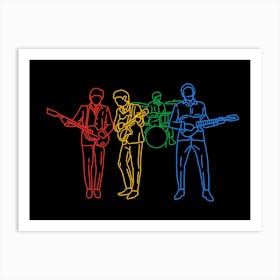 Minimalist Line Art Beatles Art Print