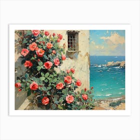 Roses By The Sea Art Print