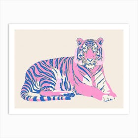 Relaxing Tiger 4 Art Print