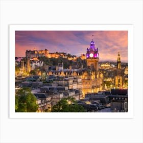 Fantastic Sunset In Edinburgh Art Print