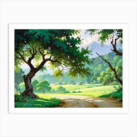 Landscape With Trees 10 Art Print