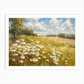 Daisies In The Meadow 2 Art Print